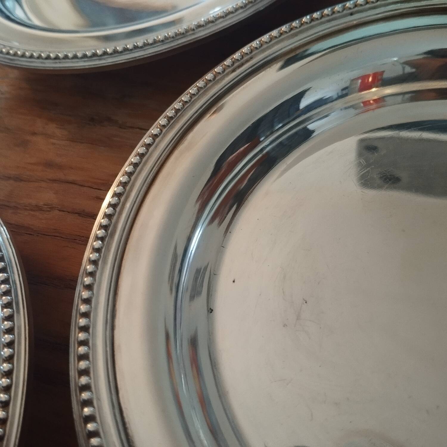 4 Gallia Christofle silver-plated bottle coasters