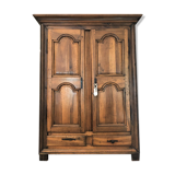Armoire 2 portes noyer massif