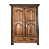Armoire 2 portes noyer massif