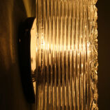 Vintage glass ceiling or wall lamp, Italy, 70s