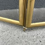 Antique 1920s vintage brass fireplace screen