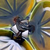 Compartmentalized plate in the shape of a Vallauris leaf