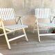 Pair of vintage wooden garden armchairs by r.gleizes