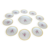 Service à gâteaux en porcelaine de Badonviller