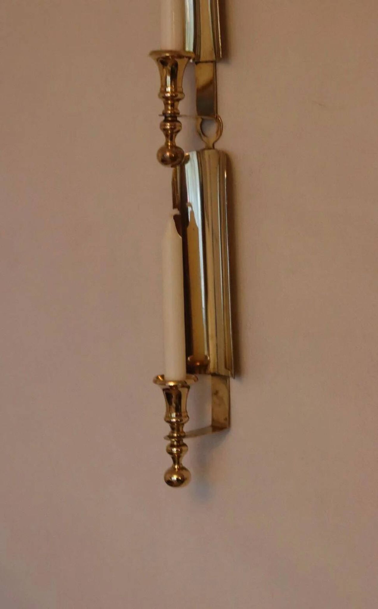 Pair of mid-century Swedish brass sconces