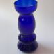 Cobalt blue blown glass vase 17.5cm