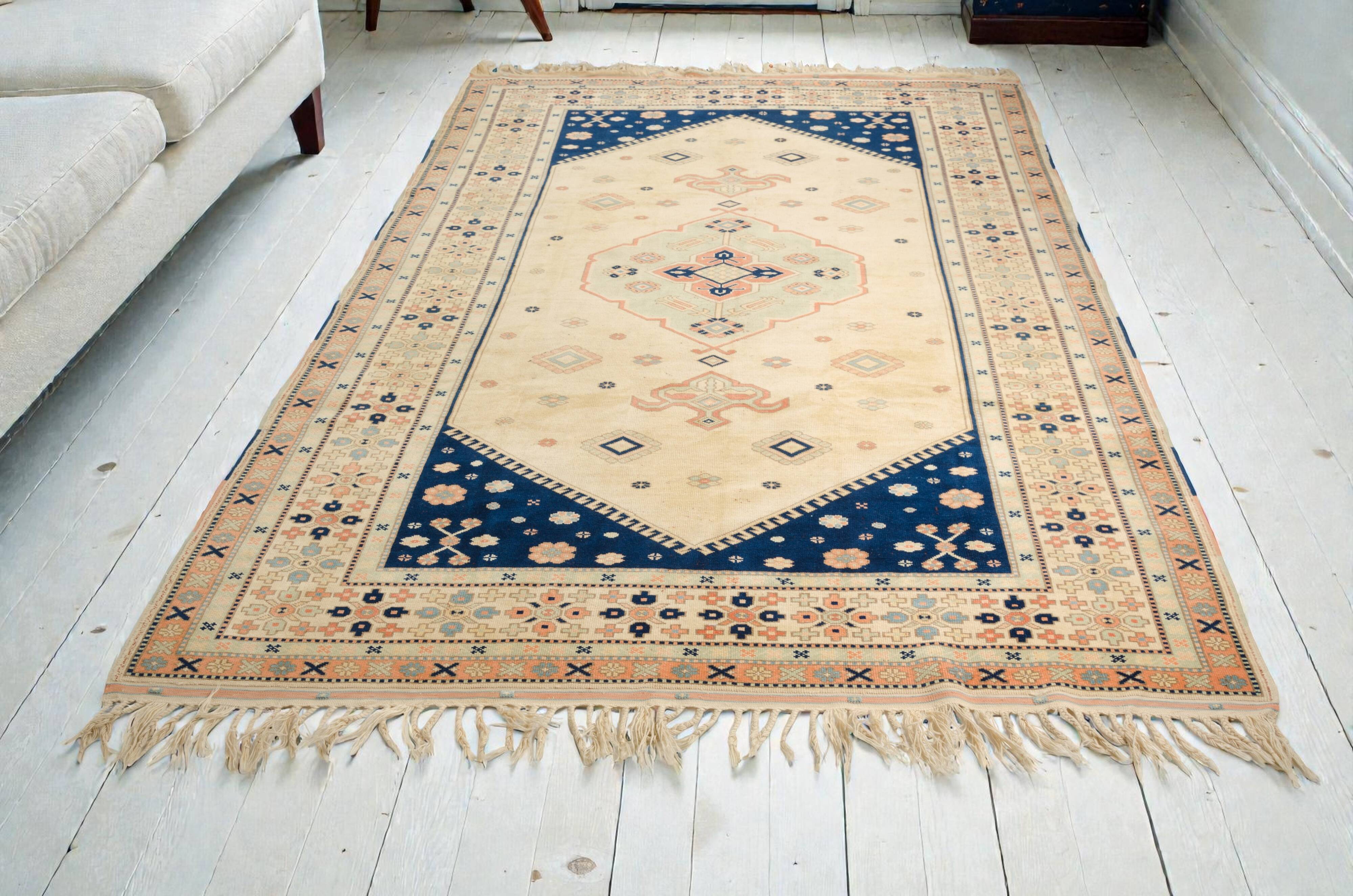 Tapis vintage noué à la main pour la maison