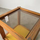 Bedside “cube” side table in pine DLG Regain