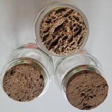 3 glass jars cork stopper