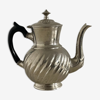 Nickel-plated metal teapot by Eduard Rau Muenchen