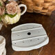 White porcelain draining plate