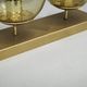 1970s Czech Space Age Double Wall Light with Amber Bubble Glass Globes