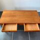Table basse teck scandinave pieds chromés vintage 1960