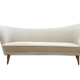 Sofa chaise sculptural Arc asymmetrical Swedish 50s/60s