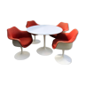 Tulip table and armchairs by Eero Saarinen by Knoll International