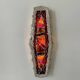 XL "stained glass" wall sconce, glass and cement, Sweden 1950