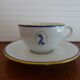 2 Bernardaud Limoges porcelain chocolate cups dolphin model - B & Cie