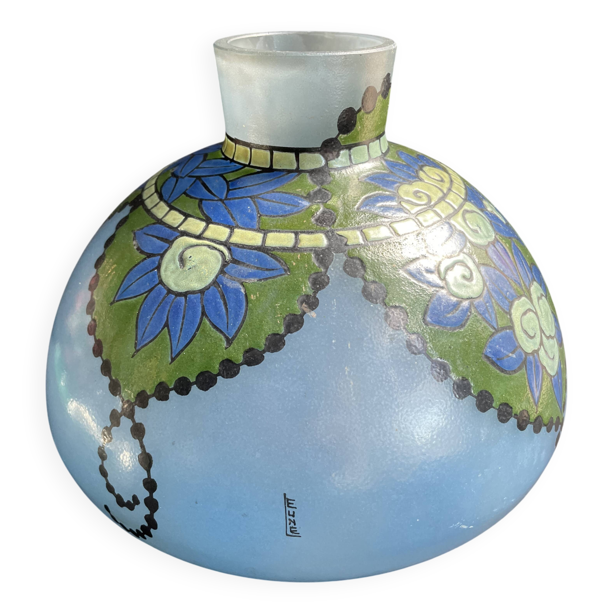 Large vase – Art Deco – Verrerie de Leune (1861-1930)