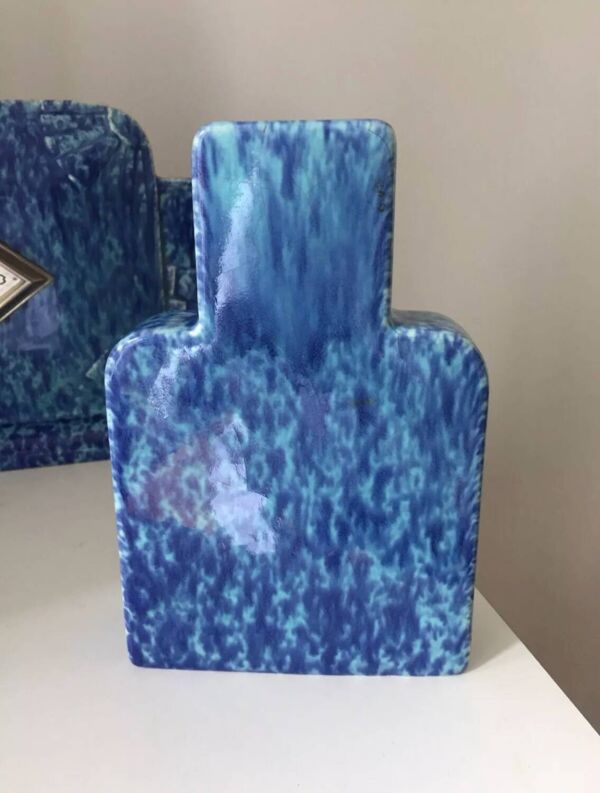 Garniture de cheminée bleue Odyv 1940 Art Déco