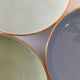 Three vintage pastel bowls