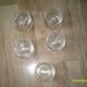 set of 5 crystal cherry bowls in very good condition