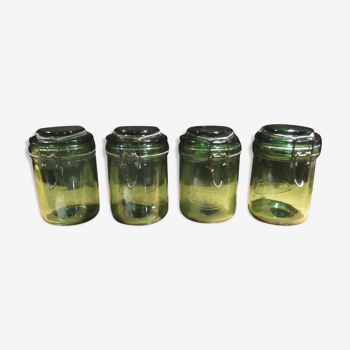 Green glass jars, durfor brand