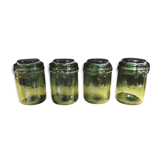 Green glass jars, durfor brand