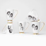 Porcelain glasses, Czechoslovakia, 1960s