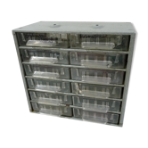 Storage locker with drawer for workshop