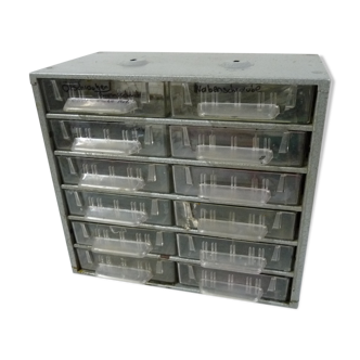 Storage locker with drawer for workshop