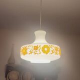 70's opaline pendant light