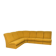 Yellow bouclé corner modular sofa, 1970s, set of 6
