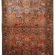 Handmade antique Persian Sarouk rug 3.3' x 5.4' (100cm x 164cm) 1920s - 1B695