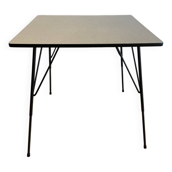 Table de salle à manger / café réglable en hauteur grise, par Rudolf Wolf pour Elsrijk