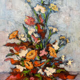 Nature morte années datée et signée Paul Guerrier