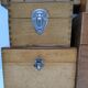 Cinq boîtes bois vintage