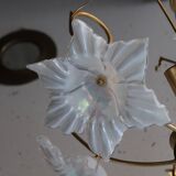 Vintage Italian white floral chandelier