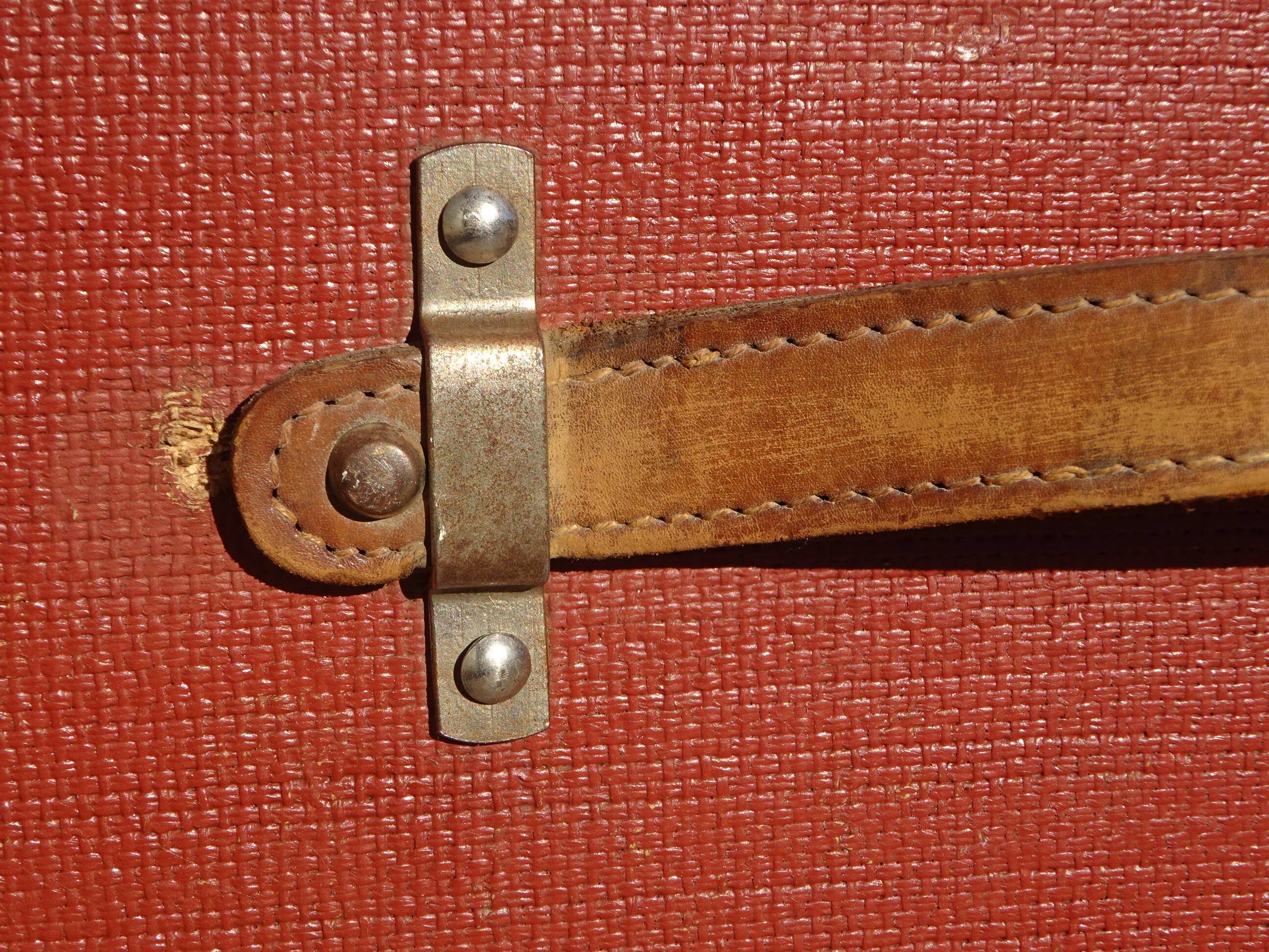 Old curved travel trunk