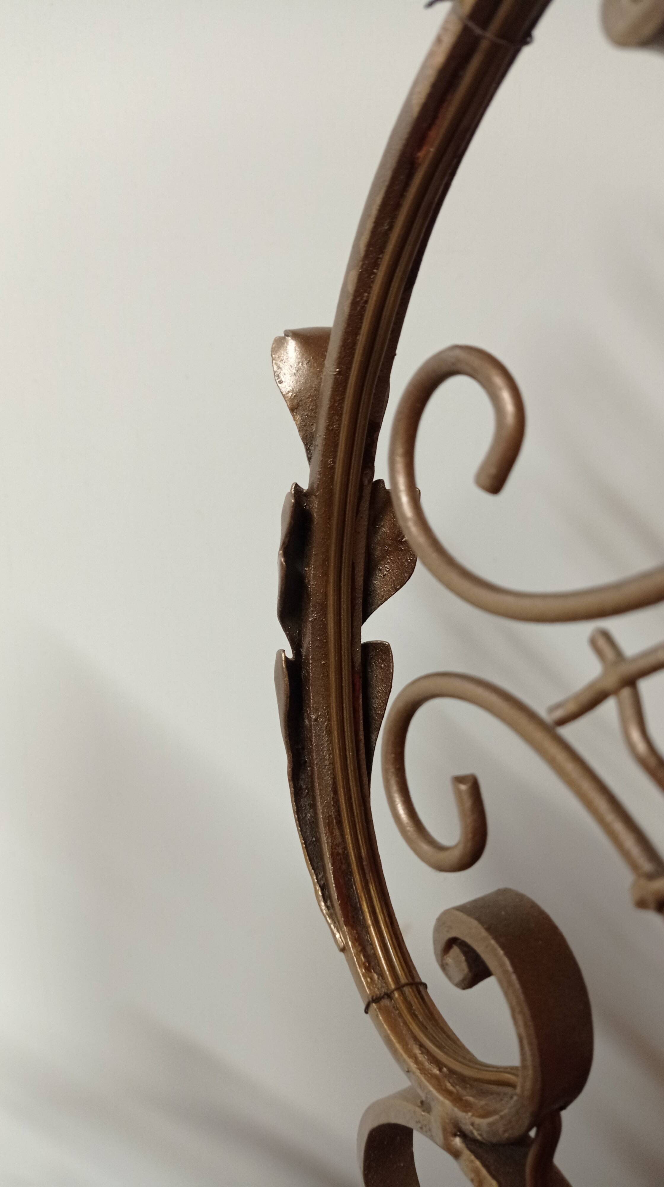 Bronze Cross Chandelier, 1940s