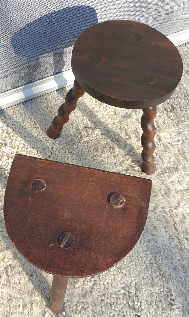 Set 2 nature deco milking stools