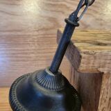 Vintage 1960s glass stained glass pendant light.