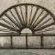 Vintage peacock tail bamboo rattan headboard from the 60s