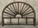 Vintage peacock tail bamboo rattan headboard from the 60s