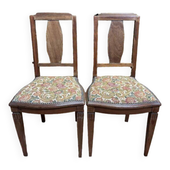 Paire de chaises art deco