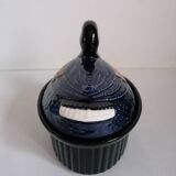 Zoomorphic duck terrine majolica slip