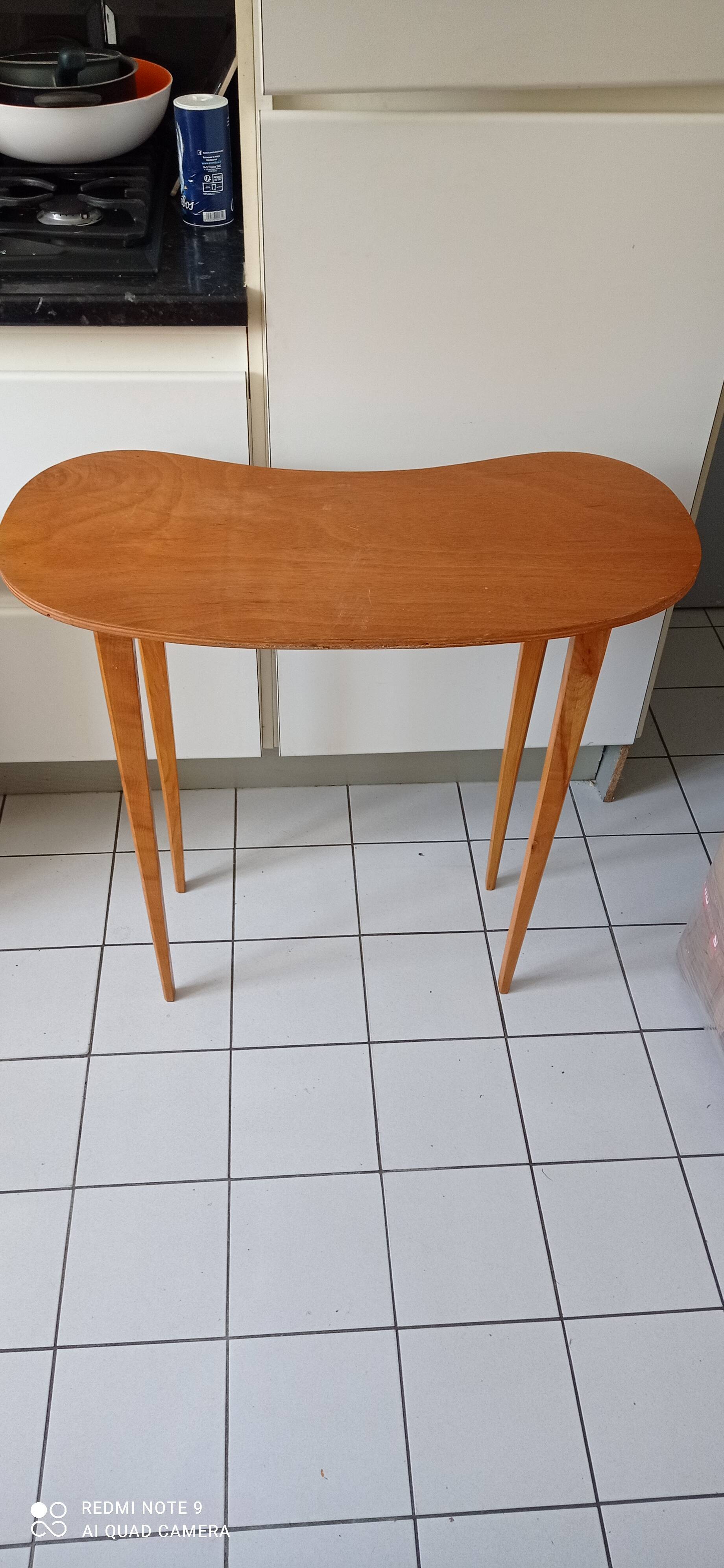 Scandinavian compass leg bean table