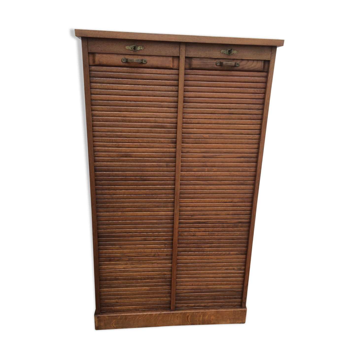 30s oak double curtain binder