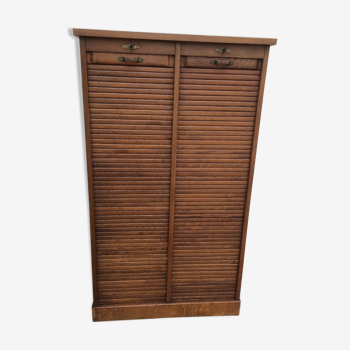 30s oak double curtain binder