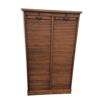 30s oak double curtain binder