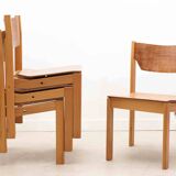 Scandinavian style oak and beech chair